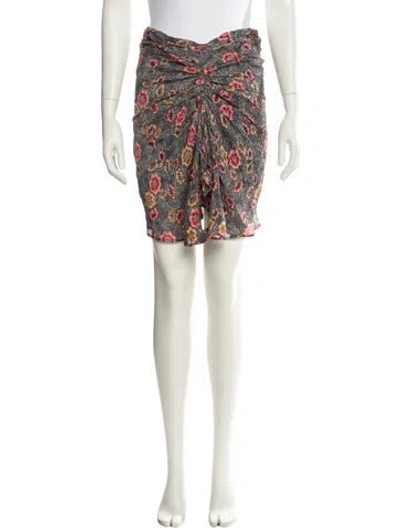 Pre-owned Isabel Marant Floral Print Mini Skirt In Neutral
