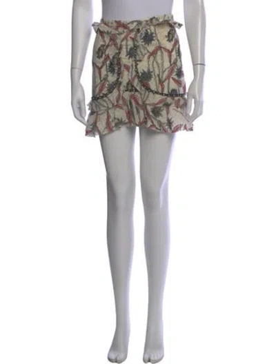 Pre-owned Isabel Marant Floral Print Mini Skirt In Neutral