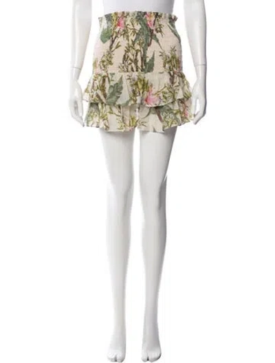 Pre-owned Isabel Marant Floral Print Mini Skirt In Pink