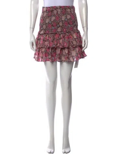 Pre-owned Isabel Marant Floral Print Mini Skirt In Purple