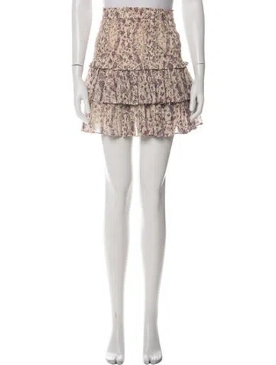 Pre-owned Isabel Marant Floral Print Mini Skirt In Purple