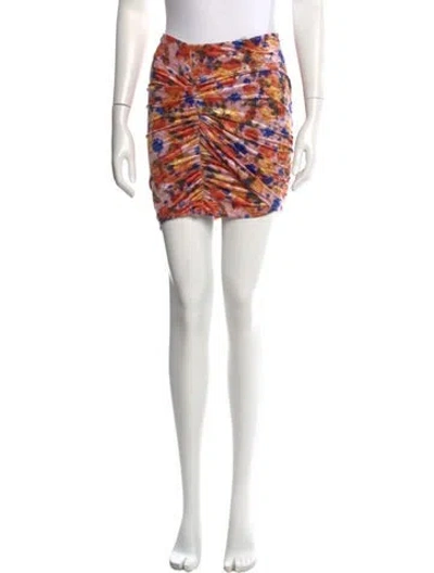Pre-owned Isabel Marant Floral Print Mini Skirt W/ Tags In Black