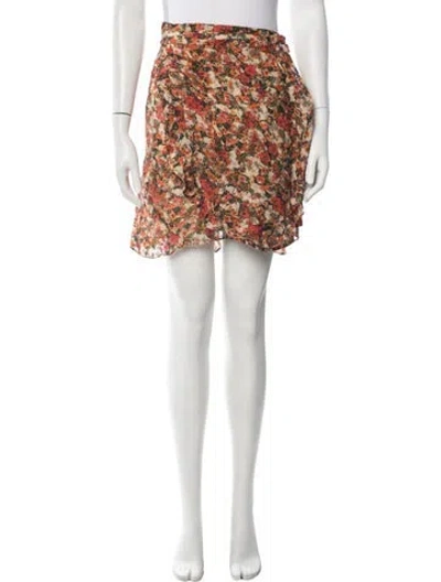 Pre-owned Isabel Marant Floral Print Mini Skirt In Yellow