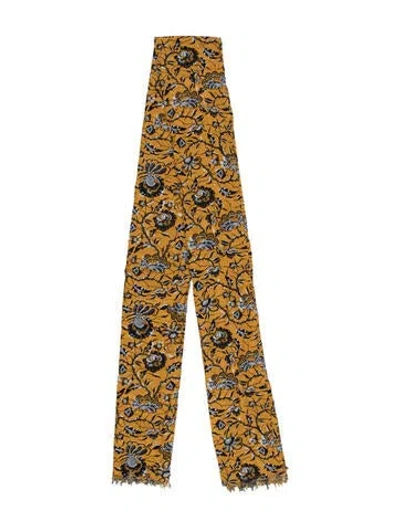 Pre-owned Isabel Marant Floral Print Scarf In Yellow