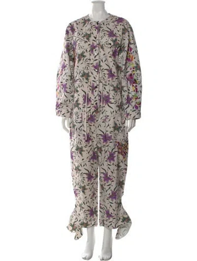Pre-owned Isabel Marant Floral Print Scoop Neck Jumpsuit W/ Tags In Pink