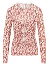 Isabel Marant Floral-print Tie-back Top In Red