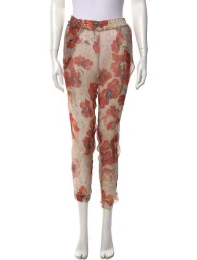 Pre-owned Isabel Marant Floral Print Wide Leg Pants In Neutral