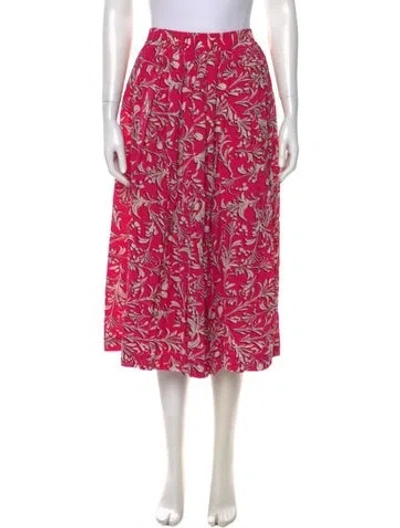 Pre-owned Isabel Marant Floral Print Wide Leg Pants In Pink