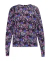 Isabel Marant Woman Brunille Blouse In Purple Floral Silk In Multicolor