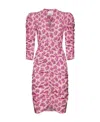 Isabel Marant Celina Print Silk Mini Dress In Pink