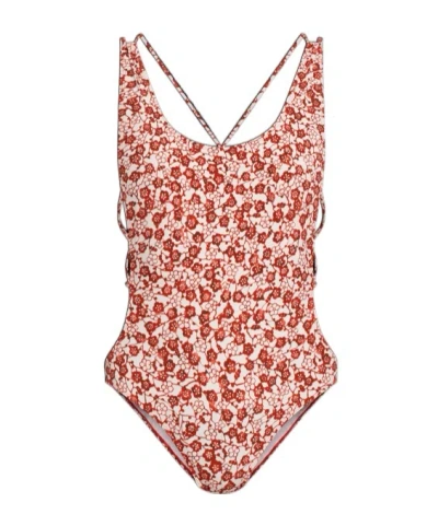 Isabel Marant Floral Printed One-piece Swimsuit In Multi