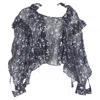 Isabel Marant Floral Printed Ruffle Trimmed Blouse In Blue Silk In Blue