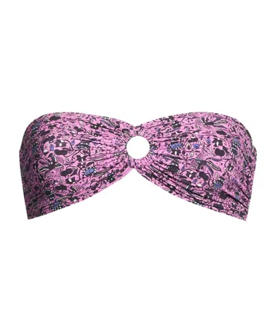 Isabel Marant Floral Strapless Bikini In Multi