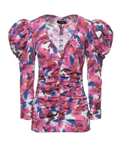 Isabel Marant Floral Top In Multi