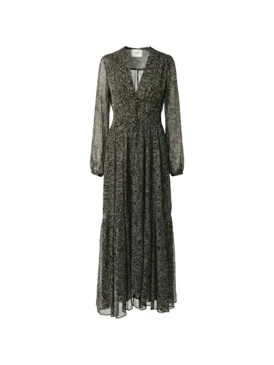 Isabel Marant Floral-print Maxi Dress In Black