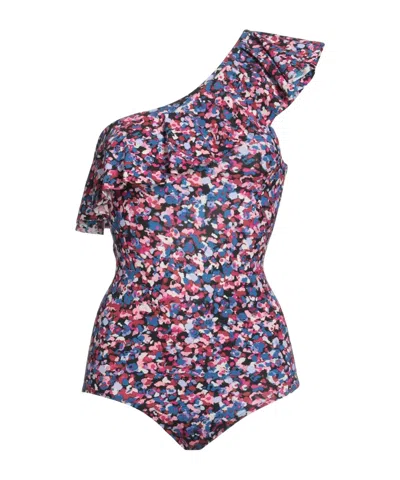 Isabel Marant Floral-print One-piece Swimsuits In Multi