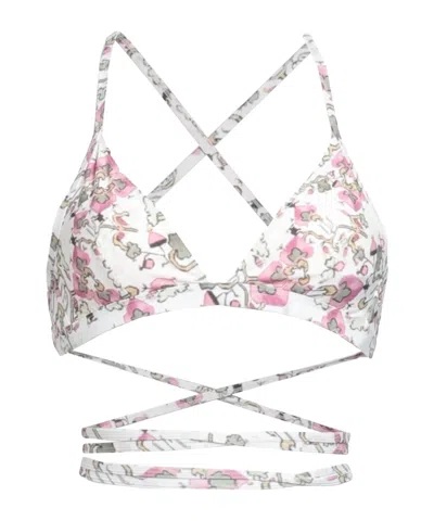 Isabel Marant Floralprint Triangle Bikini In White