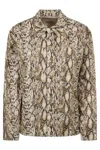 Isabel Marant Linen Blend Jacket Snakeskin Pattern