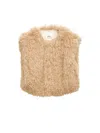 Isabel Marant Off-white Florana Faux-fur Vest In Nude