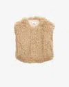 Isabel Marant Off-white Florana Faux-fur Vest In Ecru