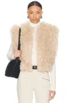 Isabel Marant Off-white Florana Faux-fur Vest In Ecru