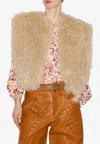Isabel Marant Off-white Florana Faux-fur Vest In Ecru