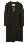 Isabel Marant Florane Wool Blend Coat In Black