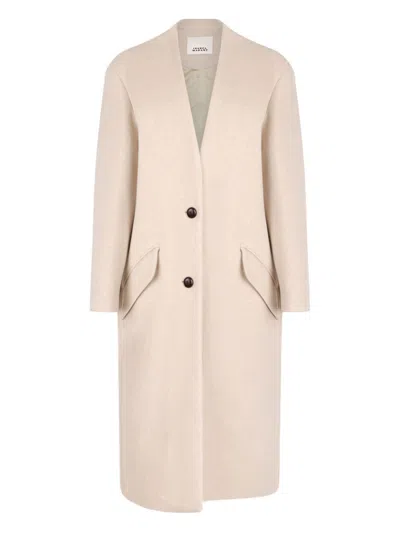 Isabel Marant Florane Wool Coat In Pink