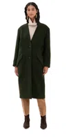 Isabel Marant Florane Wool Coat Dark Khaki In Brown