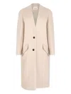 Isabel Marant Button-fastening Flap-pockets Single-breasted Coat In Gray