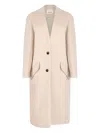 Isabel Marant Button-fastening Flap-pockets Single-breasted Coat In Sand
