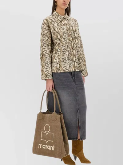 Isabel Marant "florida" Animal Print Collared Neck Shirt