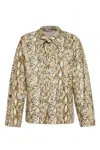 Isabel Marant Ilda Snakeskin Print Stretch Silk Button-up Shirt Shirt In Nl