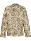 Isabel Marant Ilda Snakeskin Print Stretch Silk Button-up Shirt Shirt In Nude