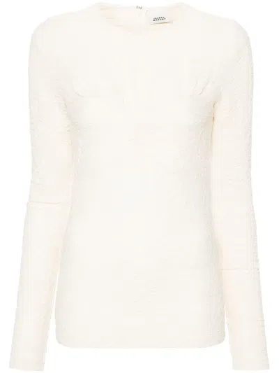 Isabel Marant Floride Jacquard Top In Neutrals