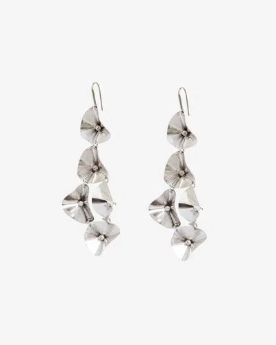 Isabel Marant Flower Power Drop Earrings In Silver