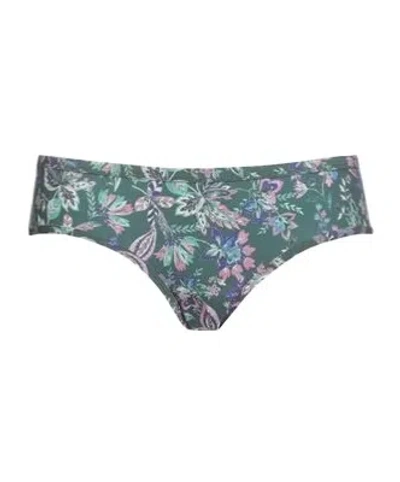 Isabel Marant Flower Print Bikini Bottoms In Green
