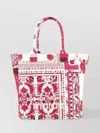 Isabel Marant Flower Print Tote Bag With Double Handles In Red