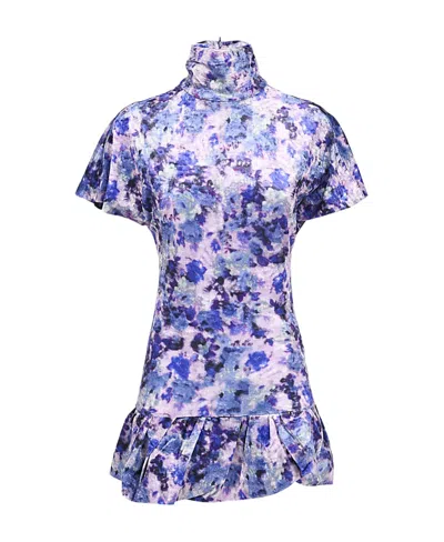 Isabel Marant Flower Printed Blouse In Blue