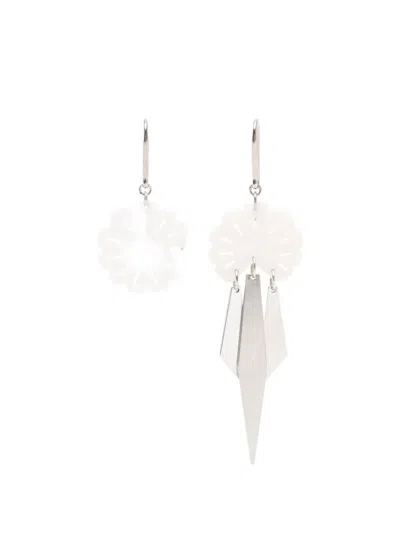 Isabel Marant Flower-detail Drop Earrings In Neutral