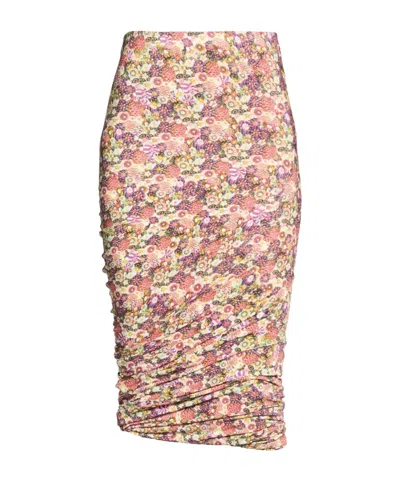 Isabel Marant Flower-printed Asymmetrical Skirt In Multi