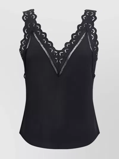 ISABEL MARANT FLOWING V-NECK CREPE TOP