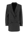 Isabel Marant Dark Grey Wool Isidora Blazer In Black