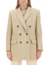 Isabel Marant Double-breasted Tailored Blazer In Beige
