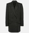 Isabel Marant Floyd Oversized Wool Blazer In Grey