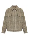 Isabel Marant Folco Checked Flap-pocket Jacket In Brown