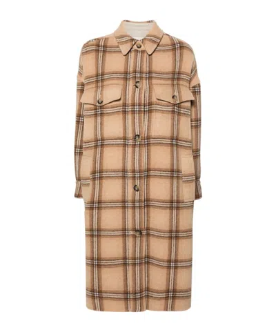 ISABEL MARANT FONTIZIA CHECK-PATTERN MIDI COAT