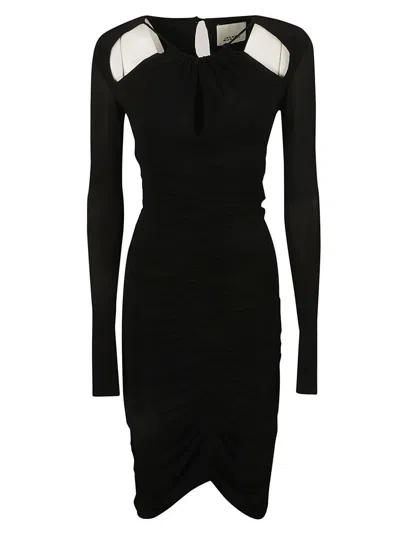 Isabel Marant Form-fitting Black Dress With Keyhole Neckline