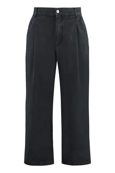 Isabel Marant Fostin Cotton Trousers In Black