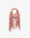 Isabel Marant Ronna Scarf In Light Red/ecru
